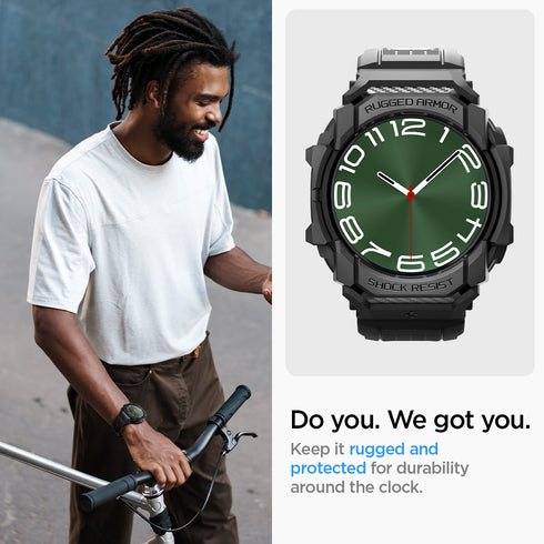 Spigen כיסוי+רצועה ל-Galaxy Watch Ultra (47mm) – Rugged Armor Pro